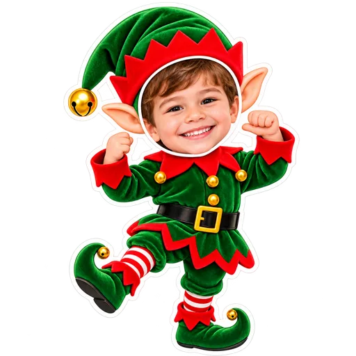 Plantilla de personaje navideño: niños
