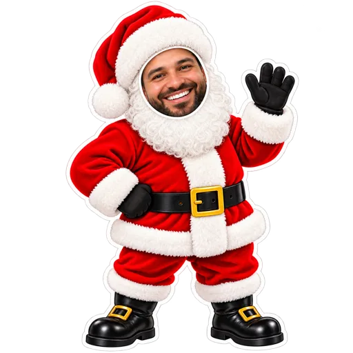 Plantilla de personaje navideño: Santa Claus